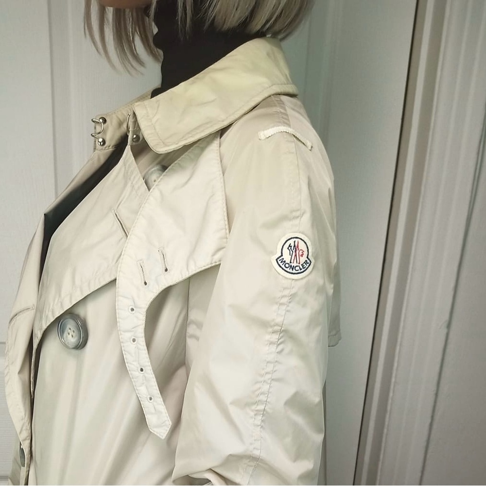 Authentic Moncler size 1 Special Edition Trench Coat in sand